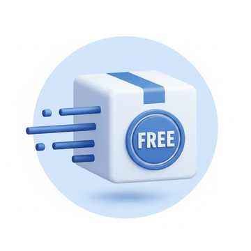 create a 3d icon of 'free shipping'